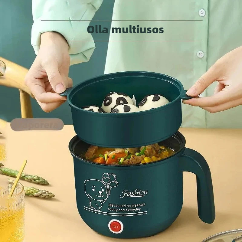 Mini Non-Stick Electric Cooker Kitchen 1-2 Person Double Hot Pot Multifunction Steamer Electric Pot for Home