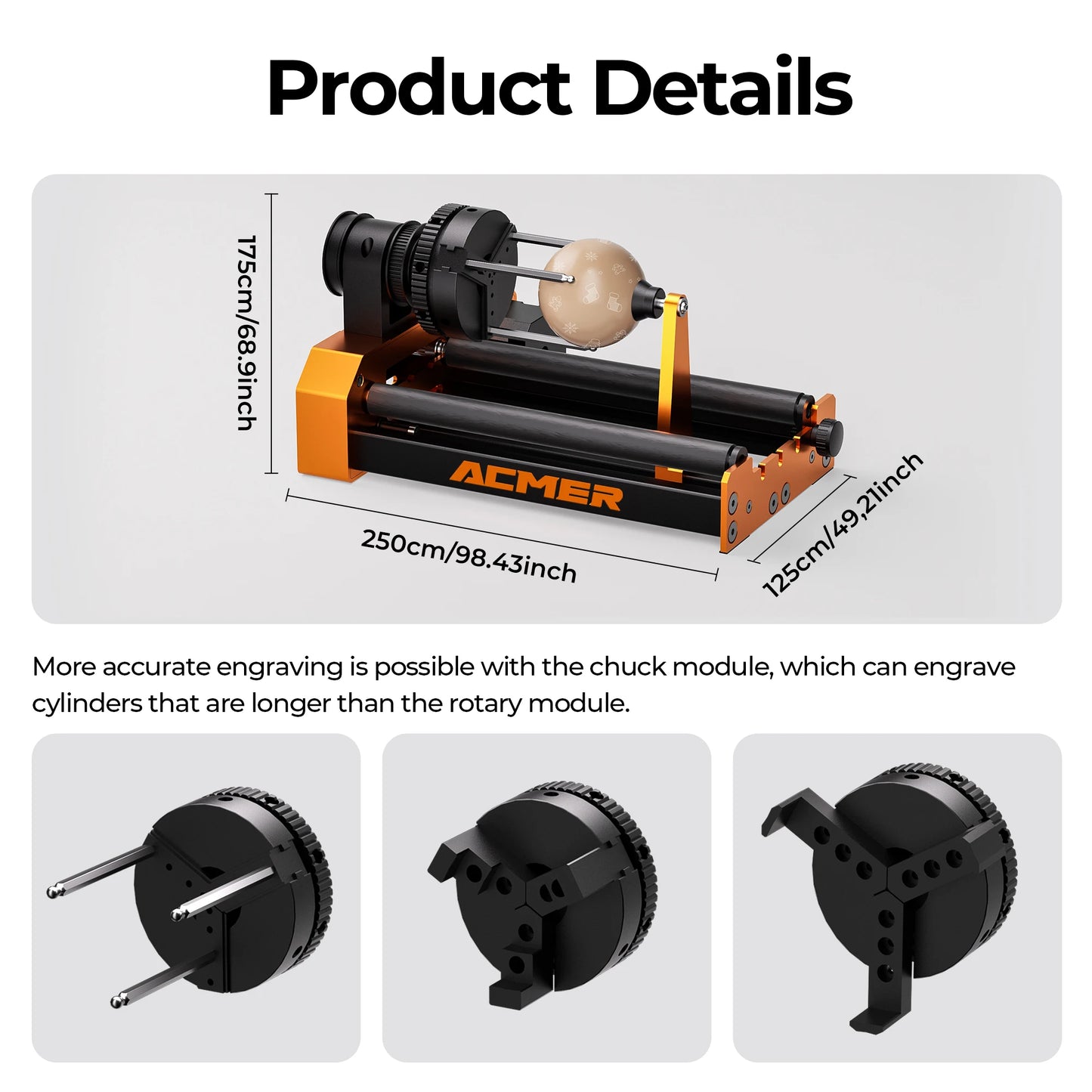 M4 Laser Engraver Rotary Roller Chuck 360° Rotary 3-Jaw Clippable Diameter 4-64Mm for Cup Ring Curved Surface Objects