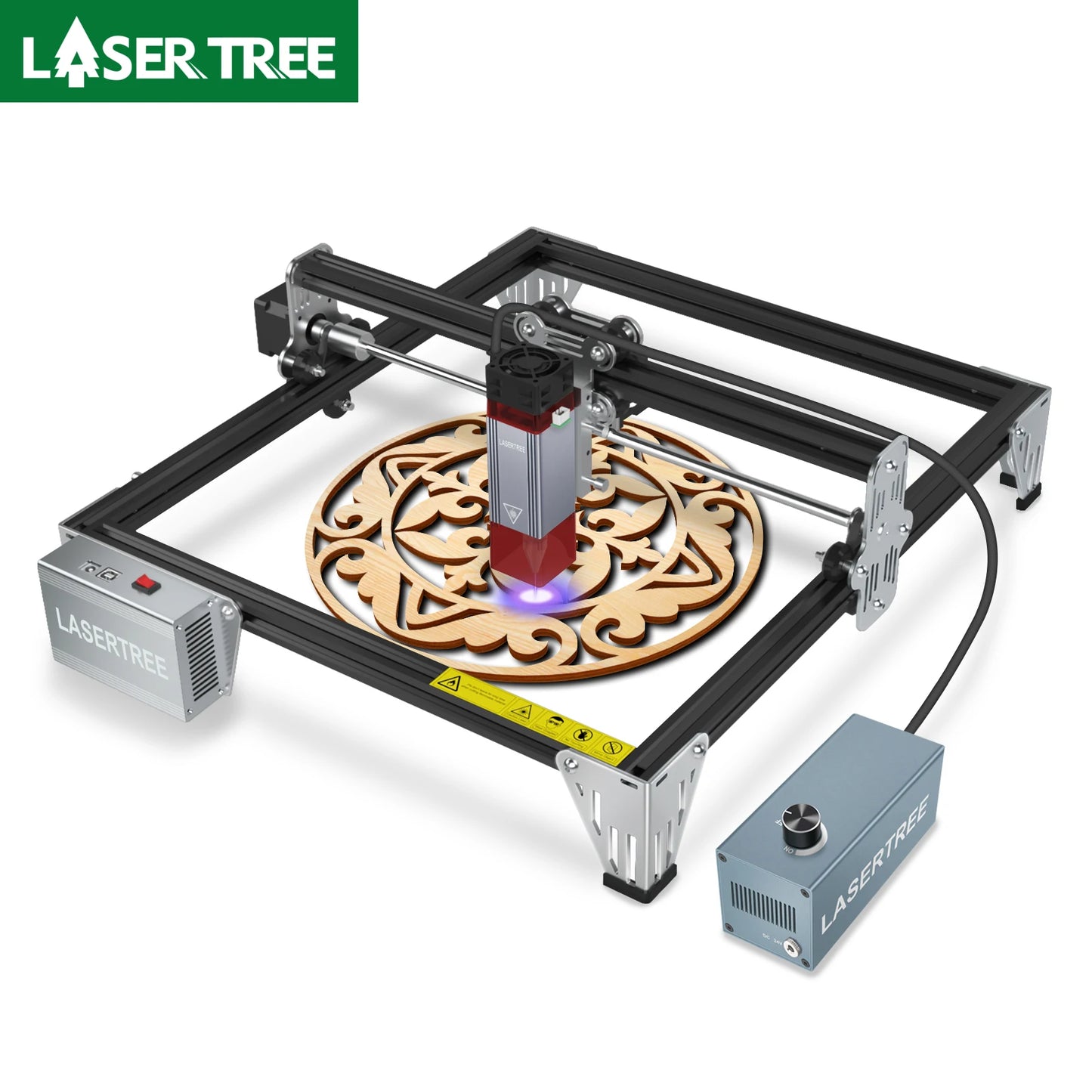 K1 Mini Laser Engraving Machine with 10W Laser Head Laser Engraver Cutter Woodworking TTL Blue Light Laser Module