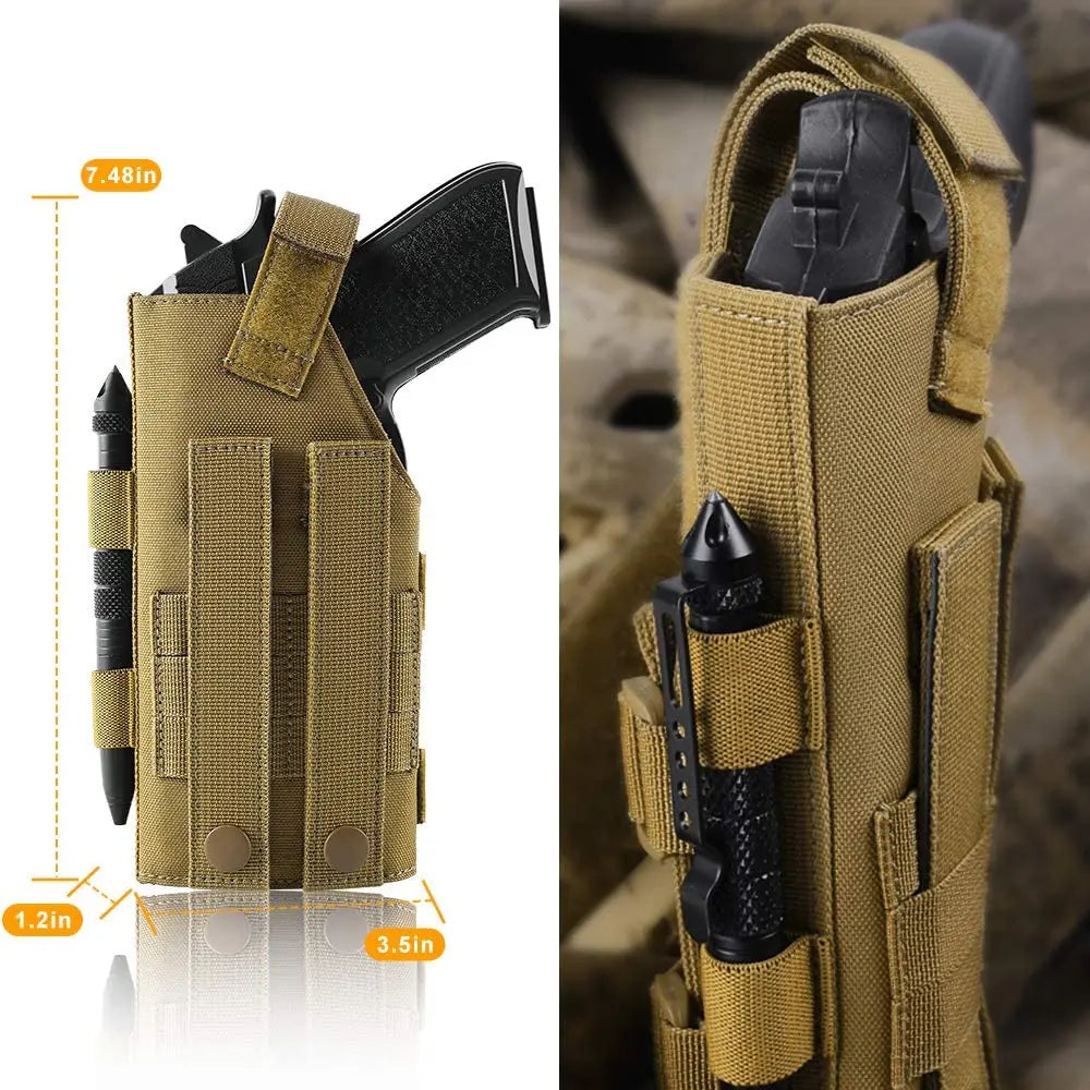 Universal Tactical Gun Holster Modular Belt Pistol Pouch for Right Hand G17 18 19 26 34 Military Rifle Holster for 1911 Glock