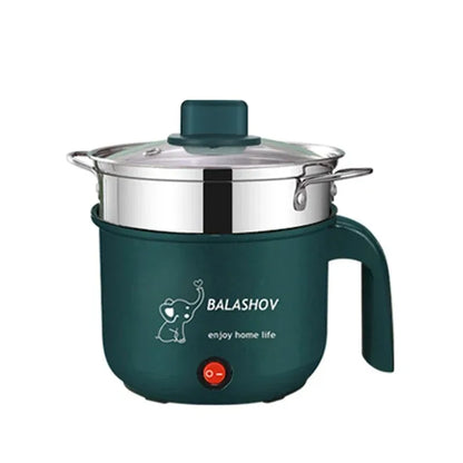 Mini Non-Stick Electric Cooker Kitchen 1-2 Person Double Hot Pot Multifunction Steamer Electric Pot for Home