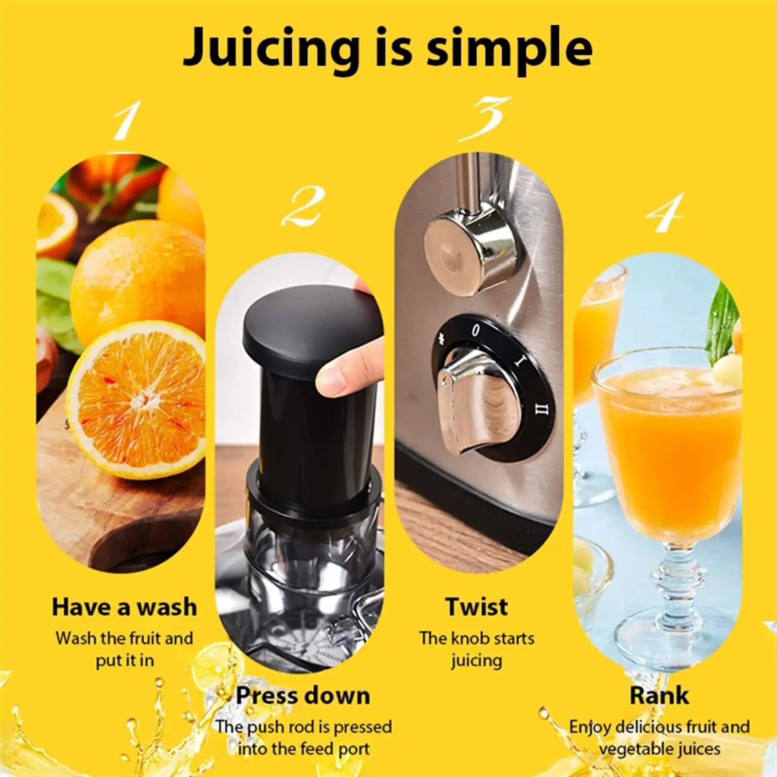 Fuel Centrifugal Electric Juicer Machine 3 Big Mouth Fruit and Fresh Rice Extract 2Speeds Mix Blender with Boot