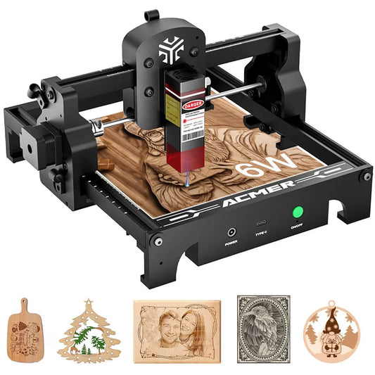 S1 6W Mini Laser Engraver Pre-Assembled Laser Engraving Printer Ultra-Light DIY Engraver Tool Logo CNC Machine