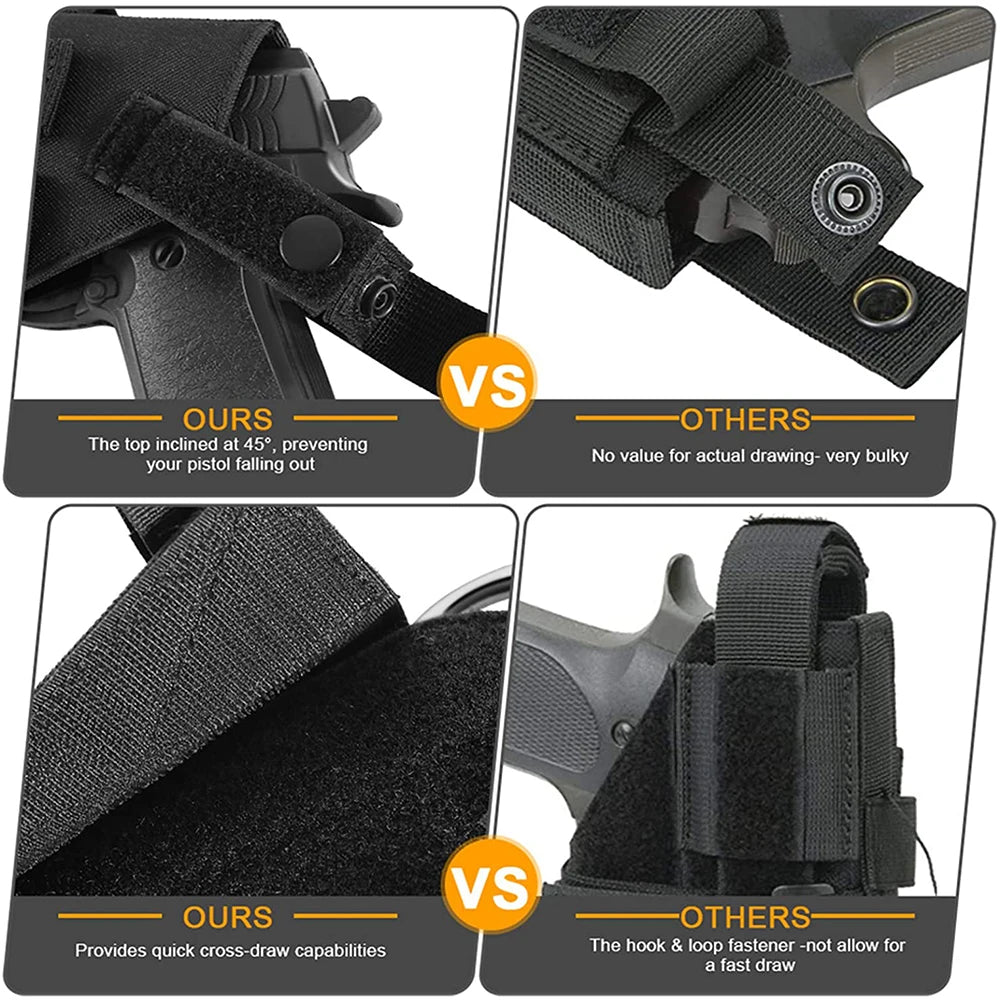 Universal Tactical Gun Holster Modular Belt Pistol Pouch for Right Hand G17 18 19 26 34 Military Rifle Holster for 1911 Glock