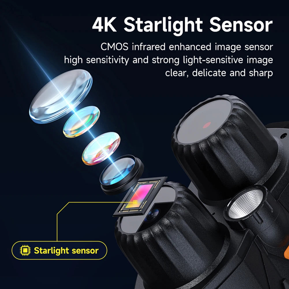4K Night Vision Binoculars 800M Night Range Infrared Night Vision Telescope Camera 10X Digital Zoom Infrared Goggle for Hunting