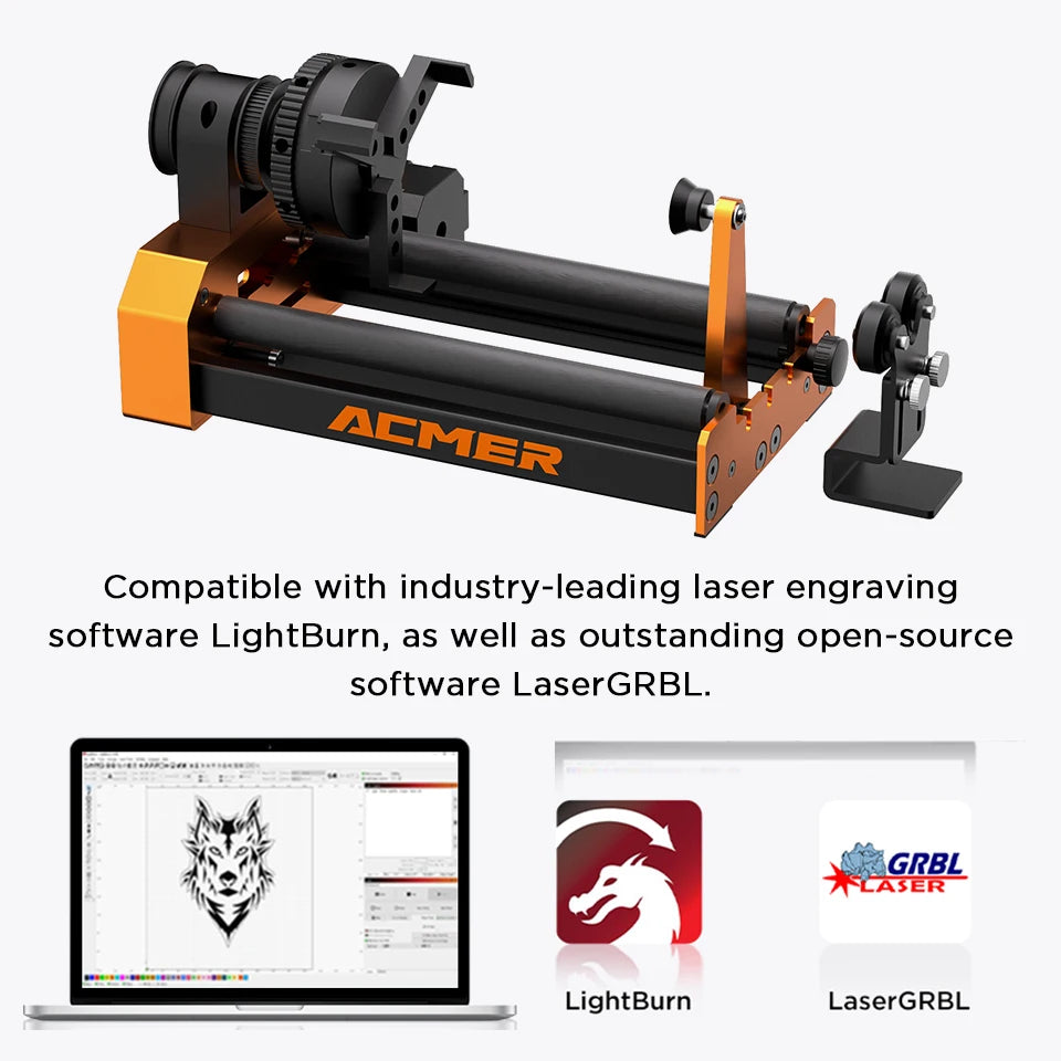 M4 Laser Engraver Rotary Roller Chuck 360° Rotary 3-Jaw Clippable Diameter 4-64Mm for Cup Ring Curved Surface Objects