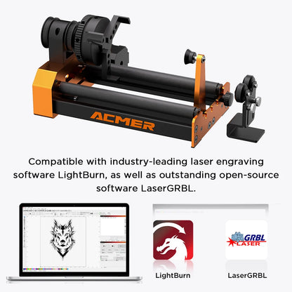M4 Laser Engraver Rotary Roller Chuck 360° Rotary 3-Jaw Clippable Diameter 4-64Mm for Cup Ring Curved Surface Objects