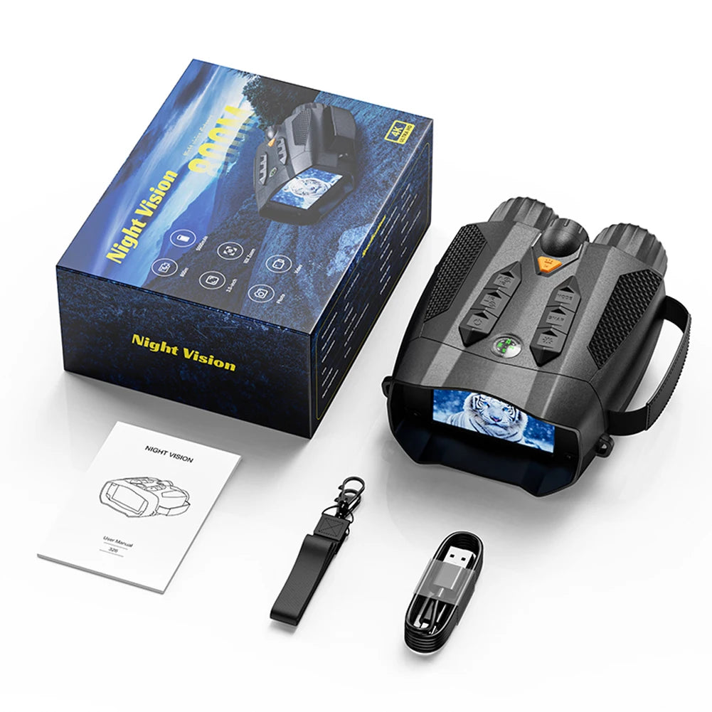 4K Night Vision Binoculars 800M Night Range Infrared Night Vision Telescope Camera 10X Digital Zoom Infrared Goggle for Hunting