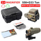 Hot Sale 558 Holographic Collimator Red Dot Sight G43/G33 3X G45 5X Magnifier Airsoft Hunting Gear W/20Mm Rail Mounts & QD Lever