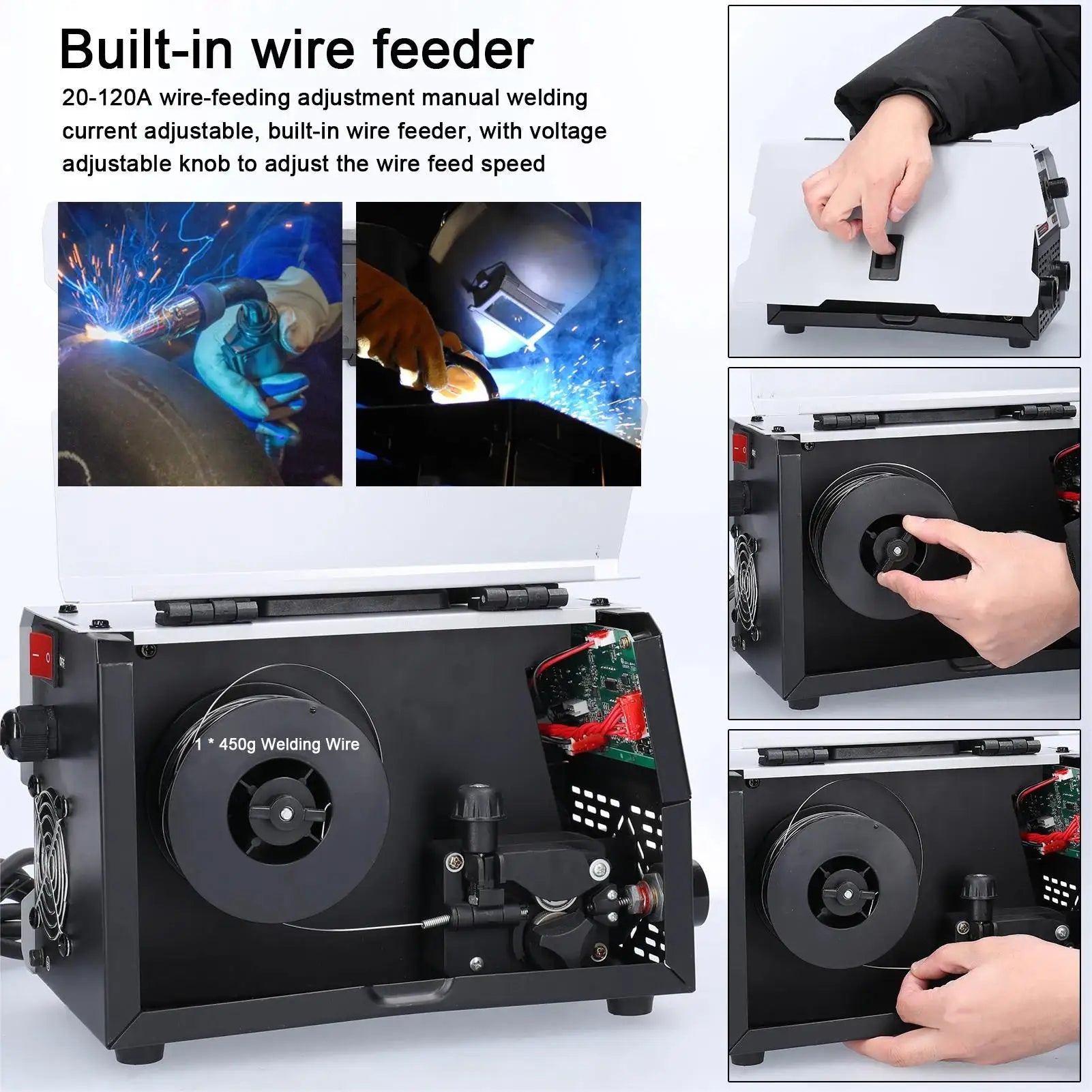 MIG MMA Welding Machine 2-In-1 220V Inverter IGBT Automatic Wire Feeding Contact Welding Gas Arc Welding Machine
