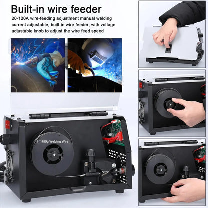 MIG MMA Welding Machine 2-In-1 220V Inverter IGBT Automatic Wire Feeding Contact Welding Gas Arc Welding Machine