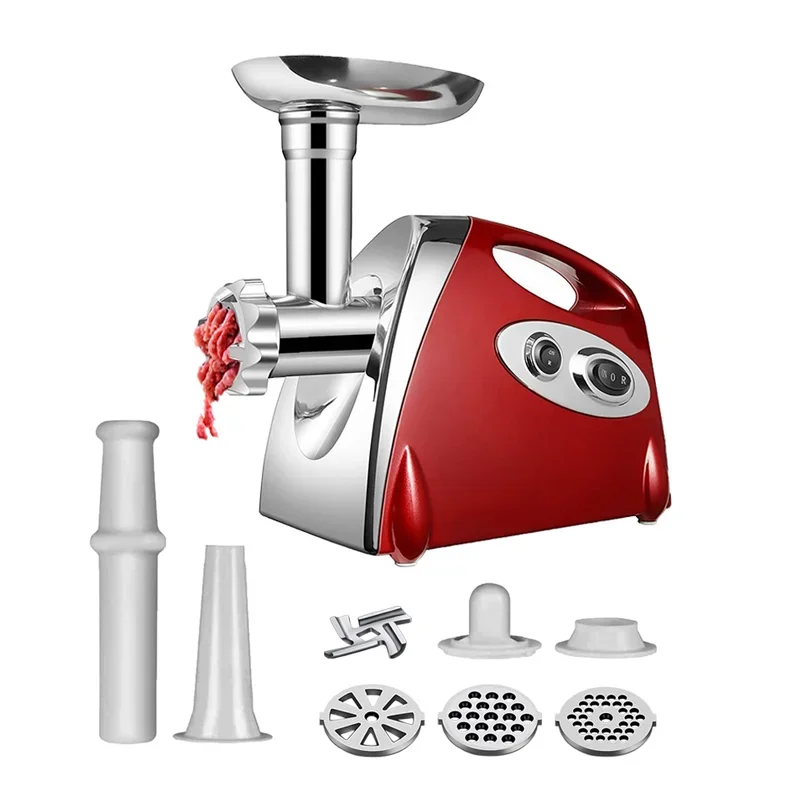 2800W Max Electric Meat Grinder Fuel Heavy Hard Meat Mincer Sausage Grounder Stainless Steel Food Processor Sausage Stuffer