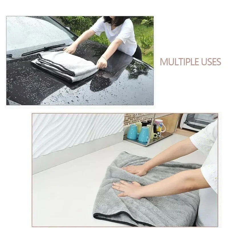 100X40 60X40Cm Microfiber Car Wash Towel Fast Drying Auto Cleaning Extra Soft Cloth High Water Absorption for Wash Accessorie