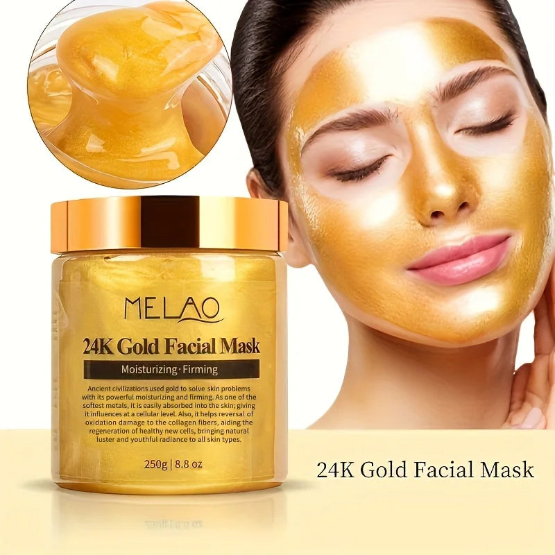 24K Gold Face Mask Beauty Facemask Skin Remove France Golden Collagen Facial Moisturizing Masks