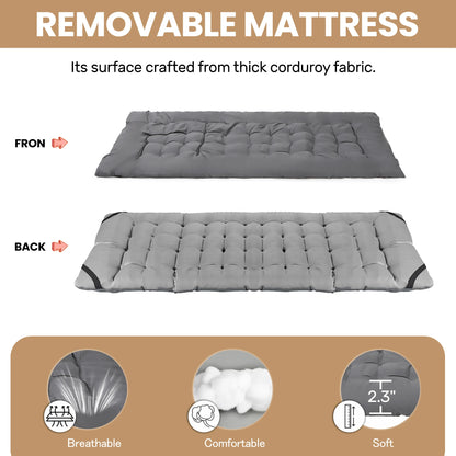 Folding Camping Beds for Adults, Heavy Duty Sturdy Camp Bed with Thick and Soft Mattress, Stronge Thicker Tubes Sleeping Bed
