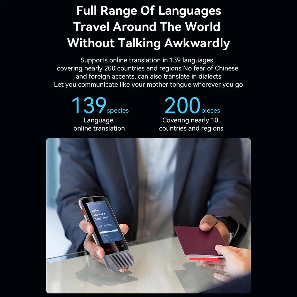 Language Translator Device Portable Voice Interpreter in 139 Foreign Language Translating Support Text /Photo Translate