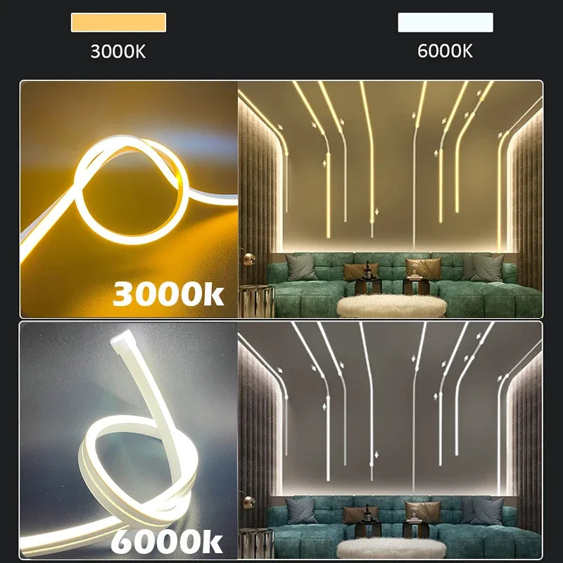 Motion Sensor Stair Neon Strip Lights with Chase Effect, USB Motion Activated Closet Light, 5V Neon LED Strip for Home Bedroom
