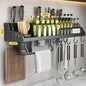Kitchen Storage Rack Multifunctional Cutting Board Holder Wall Spice Rack Utensils Rack for Kitchen Seasoning Holder Organize