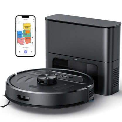 L20 Max Robot Vacuum Mop 60-Day Self-Emptying Lidar Navigation 5500Pa Suction Y-Mopping, App Control 120Min Run