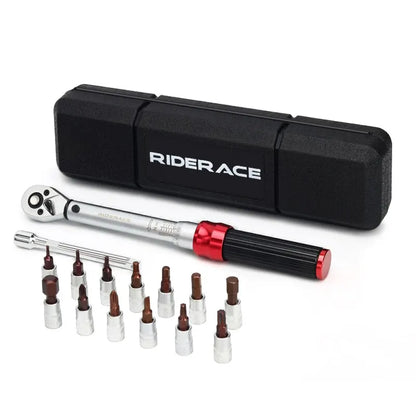 Bicycle Torque Wrench Set 15Pcs 1/4" 2-24Nm Dual Direction Bike Allen Key Tool Socket Spanner Pro Motorcycle Repair Kit
