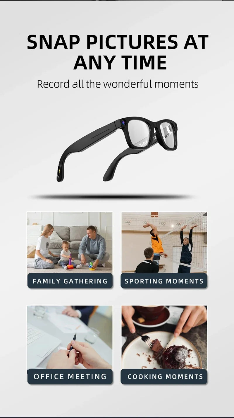 Xiaomi 800W Pixel Smart Glasses with Ai Camera for High-Definition Photography Video Recording Voice Calls and Translation New