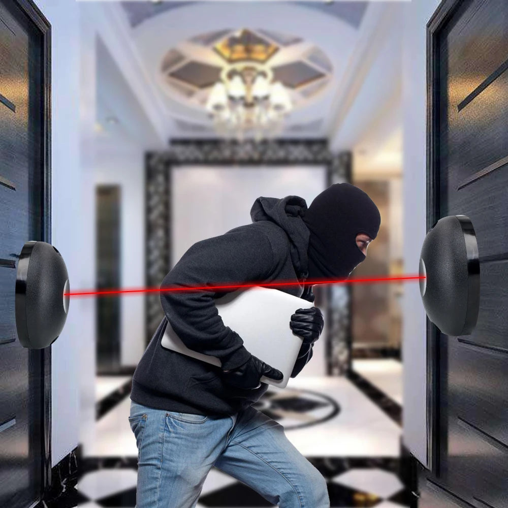 For Gates Doors Windows External Positioning Alarm Detector Single Beam Infrared Radiation Sensor Barrier against Hacking System