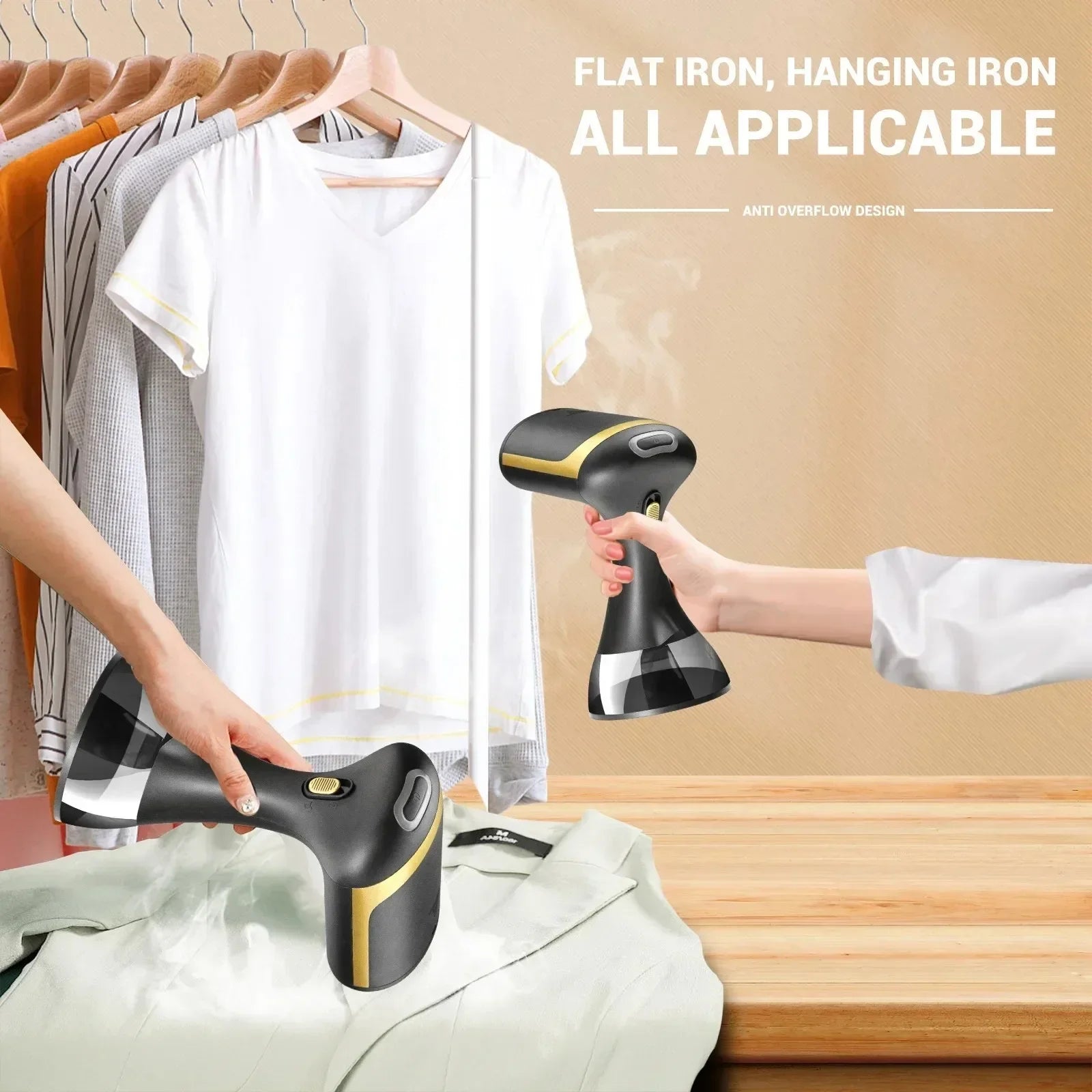 1500W Hand-Held Ironing Machine Fast Heat Small Portable Household 350Ml Steam Handheld Fabric Steamer for Home Travel EU 220V