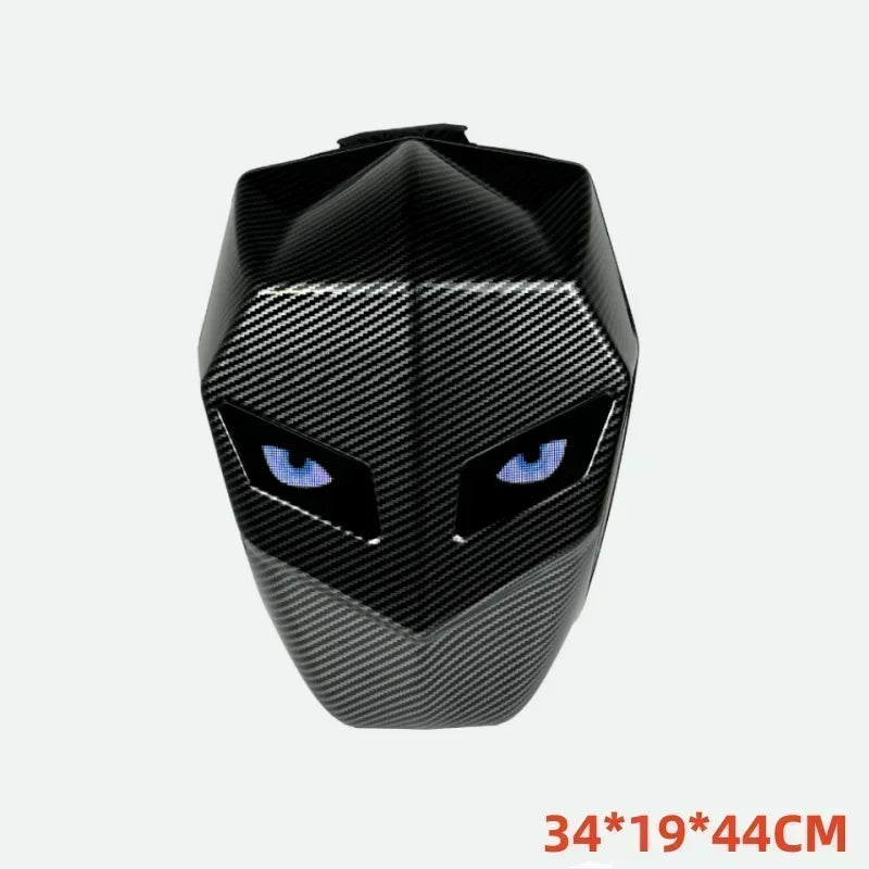 Night Rider Motorcycle LED Tail Bag – Helmet Storage Backpack w/ Bluetooth Display, Large Capacity