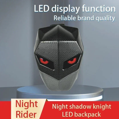 Night Rider Motorcycle LED Tail Bag – Helmet Storage Backpack w/ Bluetooth Display, Large Capacity