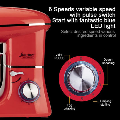 Kitchen Food Processor with Juicer Meat Grinder Chopper Stand Cream Egg Whisk Mixer Blender Cake Dough Bread Maker Machine
