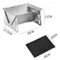 Outdoor Folding Barbecue Stove Stainless Steel Convenient Card Type Firewood Stove Mini Barbecue Rack Household Stove