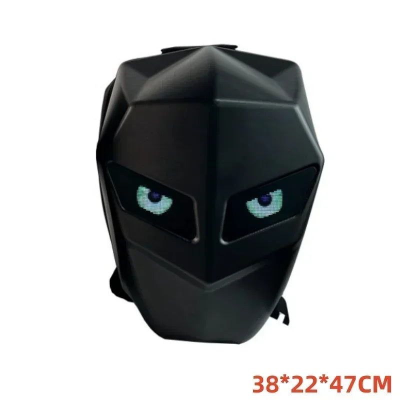 Night Rider Motorcycle LED Tail Bag – Helmet Storage Backpack w/ Bluetooth Display, Large Capacity