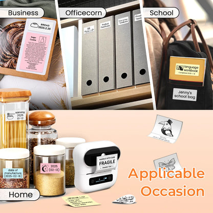M220 Label Printer 75Mm Thermal Label Maker for Barcode Address Labeling Mailing File Folder Labels for Phone & PC