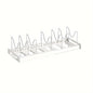 Expandable Kitchen Cabinet Pot Organizer Rack, Adjustable Divider, Multi-Purpose Pots and Pans Storage Solution