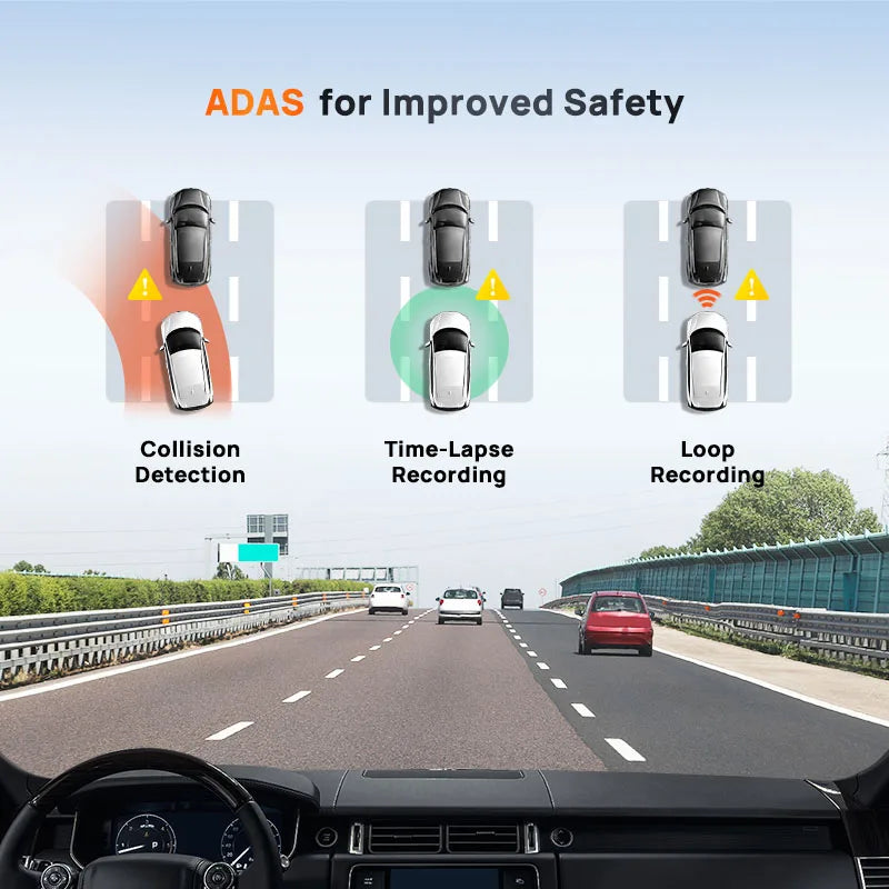 2024 New  Dash Cam A510 1944P HDR GPS ADAS 4G Connectivity  4G Front Cam A510 Car DVR 24H Parking Support Rear Cam