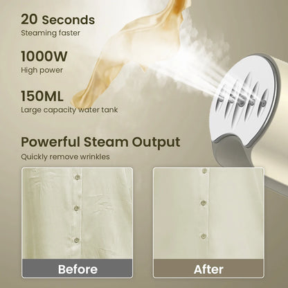 Garment Steamers Portable 150Ml Handheld Fabric Steamer Fast-Heat 1000W Steam Iron Cleaner for Home Travelling 220V/110V