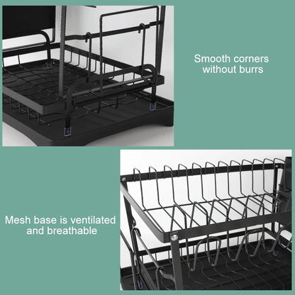 Drainer Rack Kitchen Sink Kitchen Adjustable Plates Organizer Dish Bowl Drainer Storage Rack Cutlery Storage Holder