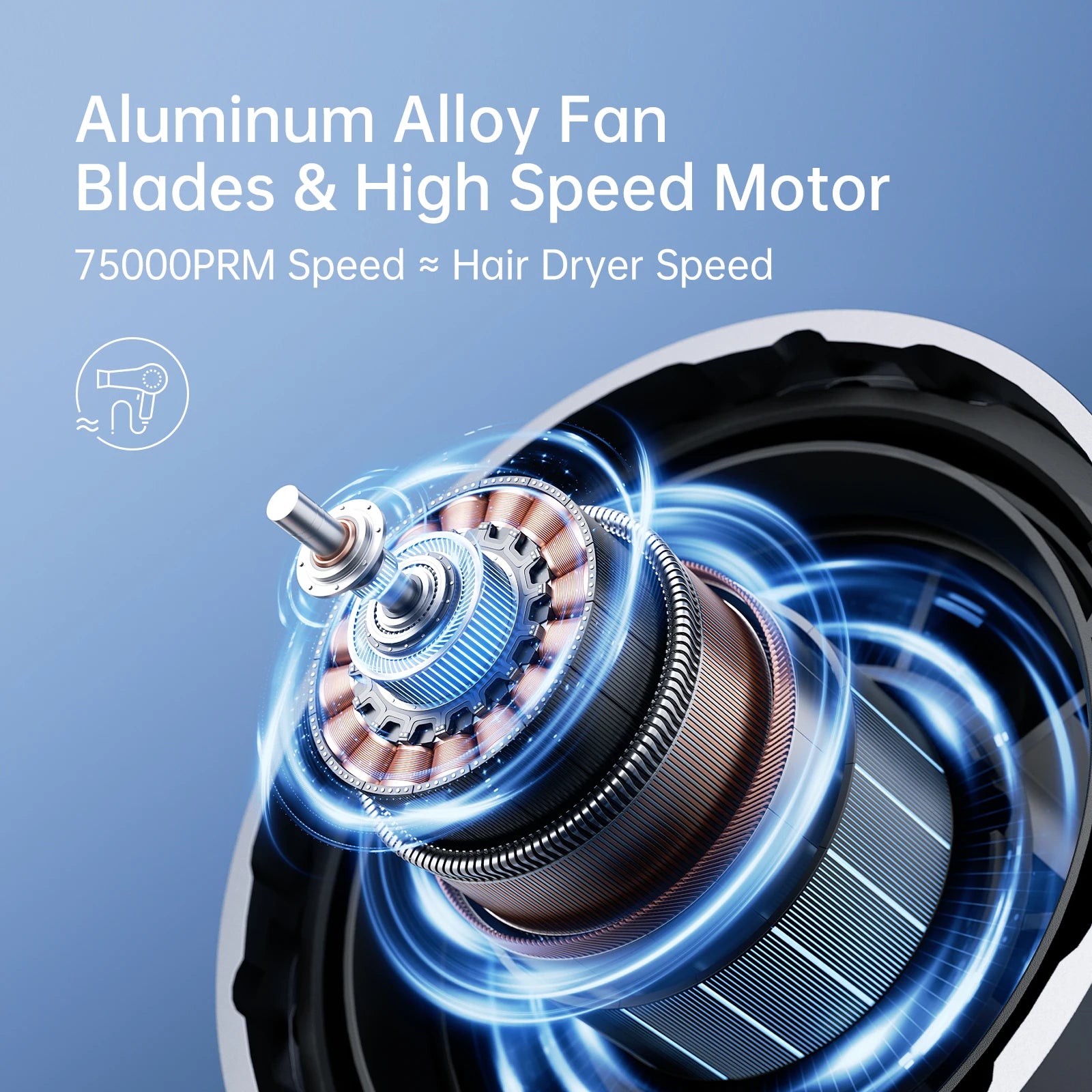 Portable Turbo Handheld Fan, 100 Winds Speeds Adjustable, 9000 Mah Rechargeable Battery, LED Display, Outdoor Camping
