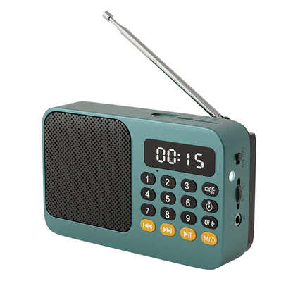 Portable Radio Music Player Handheld Rechargeable Digital FM USB TF MP3 Player Speaker Devices Supplies with LED Display Radio ﻿
