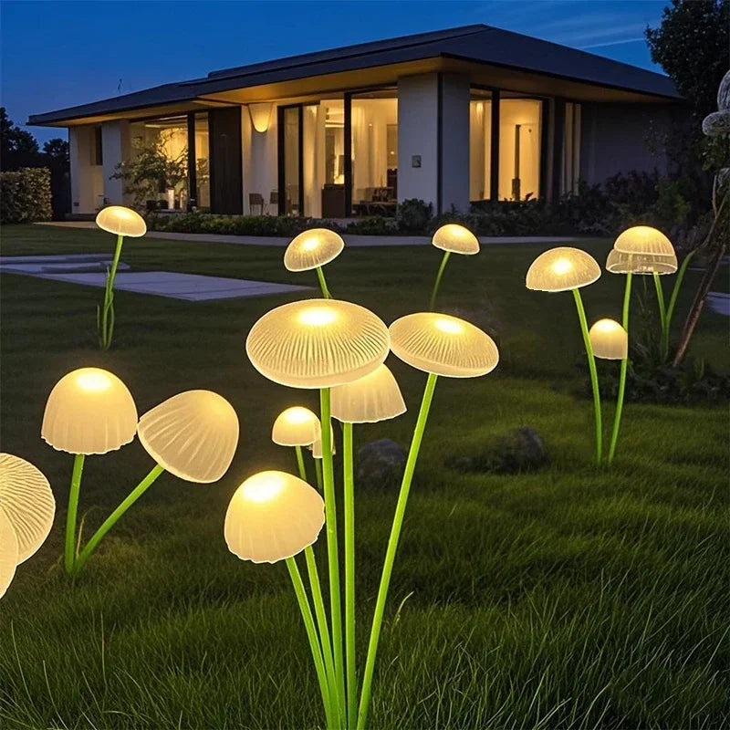 Solar LED Jellyfish Sway Lights Garden Decor Waterproof Outdoor Solar Pathway Light for Patio Balcony Yard Flowerbed