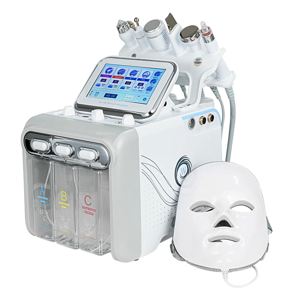 7 in 1 Water Oxygen Small Bubble Machine Professional Hydra Water Dermabrasion Beauty Instrument Facial Spa Skin Care Skin Clean