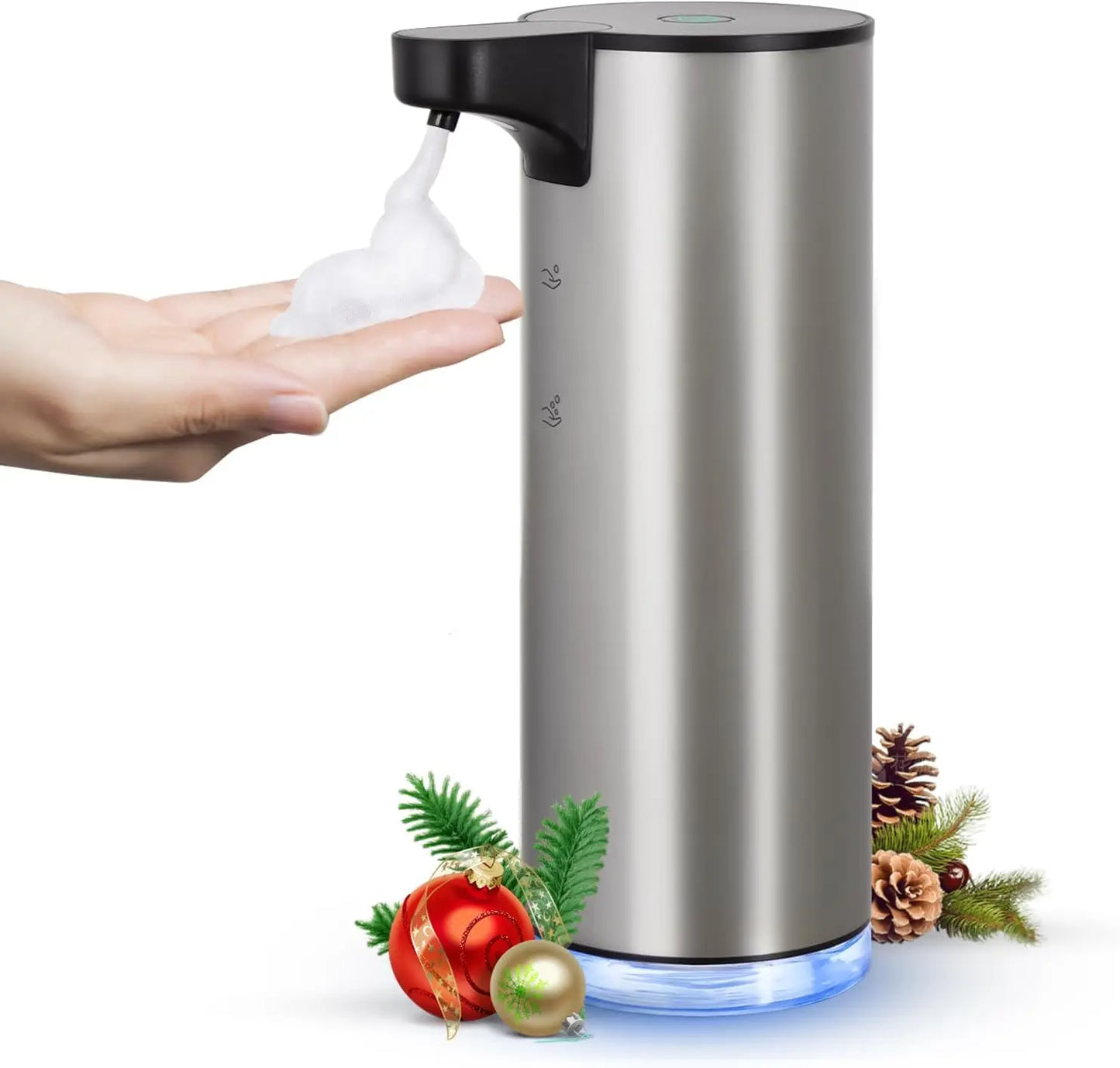 Automatic Foaming Soap Metal Dispenser Rechargeable Touchless Foam Hand Soap Dispenser Water-Resistant for Bathroom