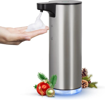 Automatic Foaming Soap Metal Dispenser Rechargeable Touchless Foam Hand Soap Dispenser Water-Resistant for Bathroom