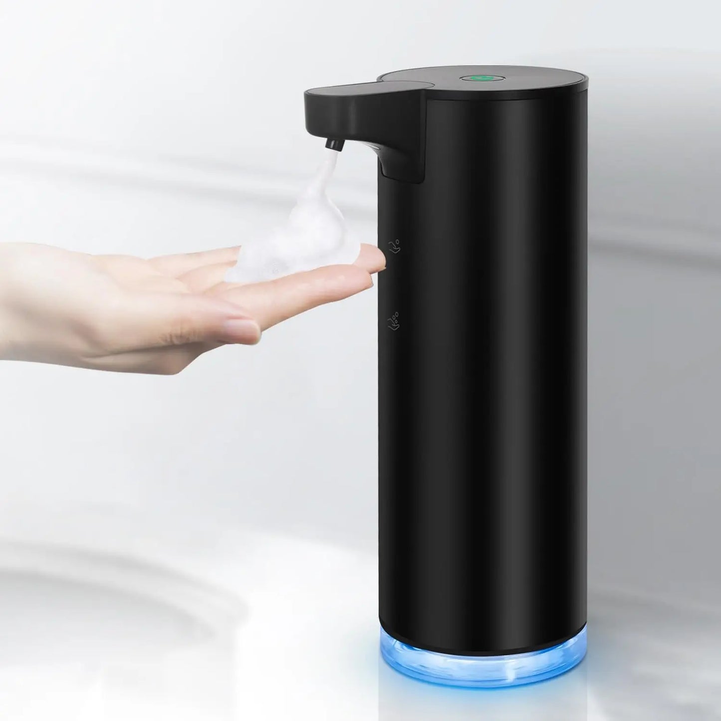 Automatic Foaming Soap Metal Dispenser Rechargeable Touchless Foam Hand Soap Dispenser Water-Resistant for Bathroom