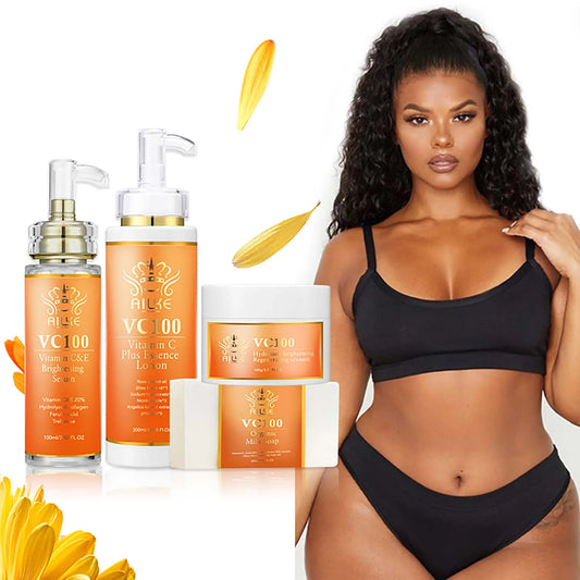 Vitamin C Whitening Kit for Women, Even Skin Tone, Clean Skin, Moisturizing, anti Wrinkle & Aging, Glow Skin Set