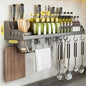 Kitchen Storage Rack Multifunctional Cutting Board Holder Wall Spice Rack Utensils Rack for Kitchen Seasoning Holder Organize