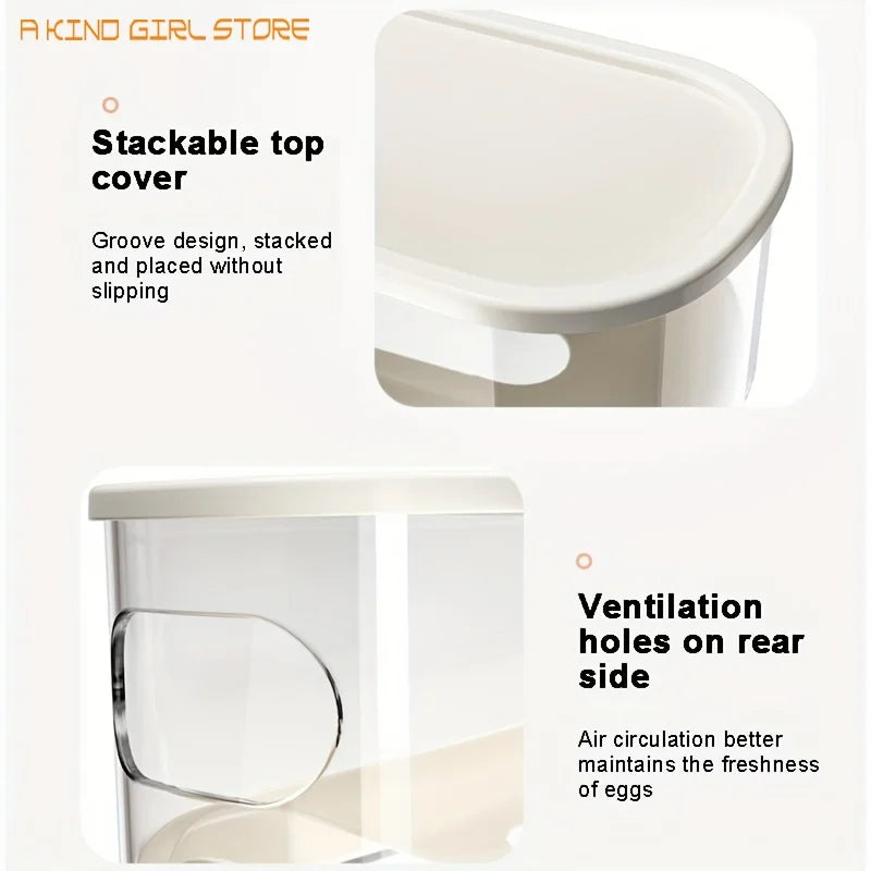 Double Layer Rolling Egg Dispenser Refrigerator Egg Storage Box Automatic Scrolling Egg Holder Household Kitchen Organizer