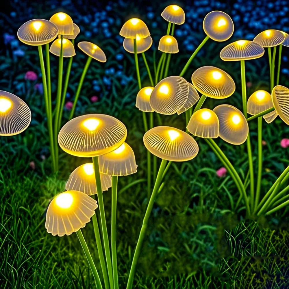 Solar LED Jellyfish Sway Lights Garden Decor Waterproof Outdoor Solar Pathway Light for Patio Balcony Yard Flowerbed