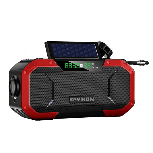 DF-580 Emergency Weather Radio Hand Crank Solar Radio AM/FM IPX5 Waterproof Outdoor Emergency LED Flashlight 5000Mah Power Bank