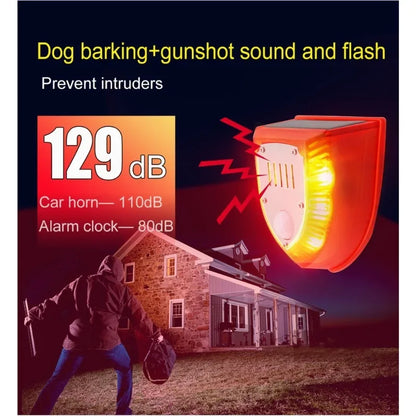 1/2Pcs Solar Alarm Light IP65 Waterproof Motion Sensor Alarm Lamp Outdoor Garden Dog Barking Animal Driver Securityfor Farm Yard